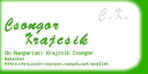 csongor krajcsik business card